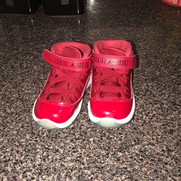 jordan 11 toddler red